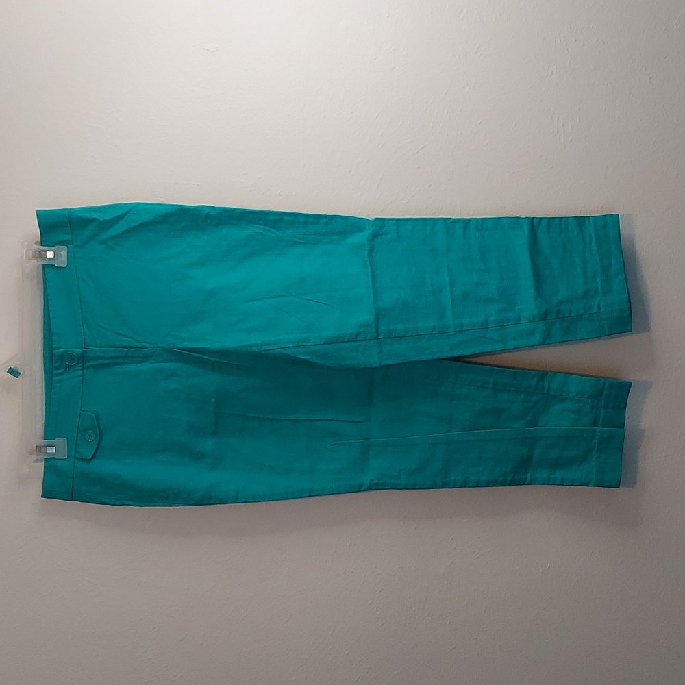Loft Marisa Turquoise/Green Ankle Pants